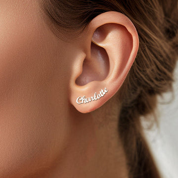 Custom Minimalist Name Earrings