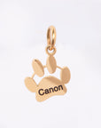 Personalized Paw Print Engravable Charm