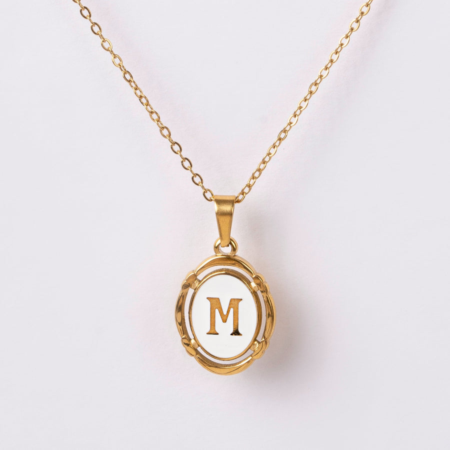 Oval Letter Necklace