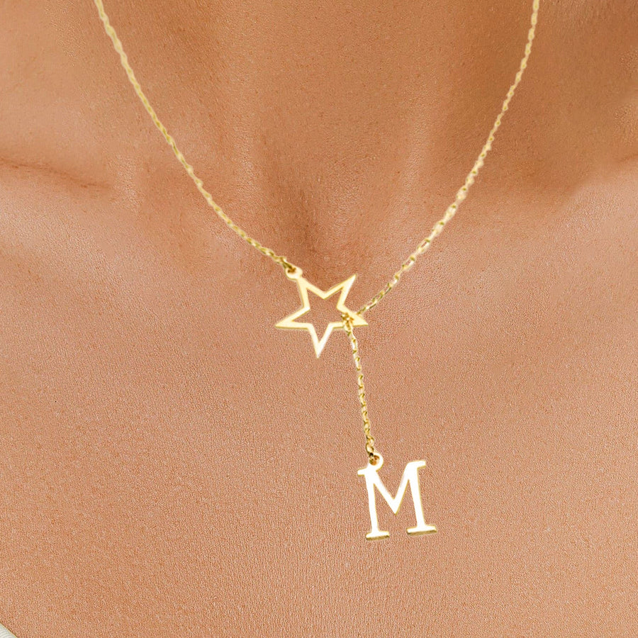 Star with Initial Necklace