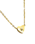 Tiny Initial Heart Necklace