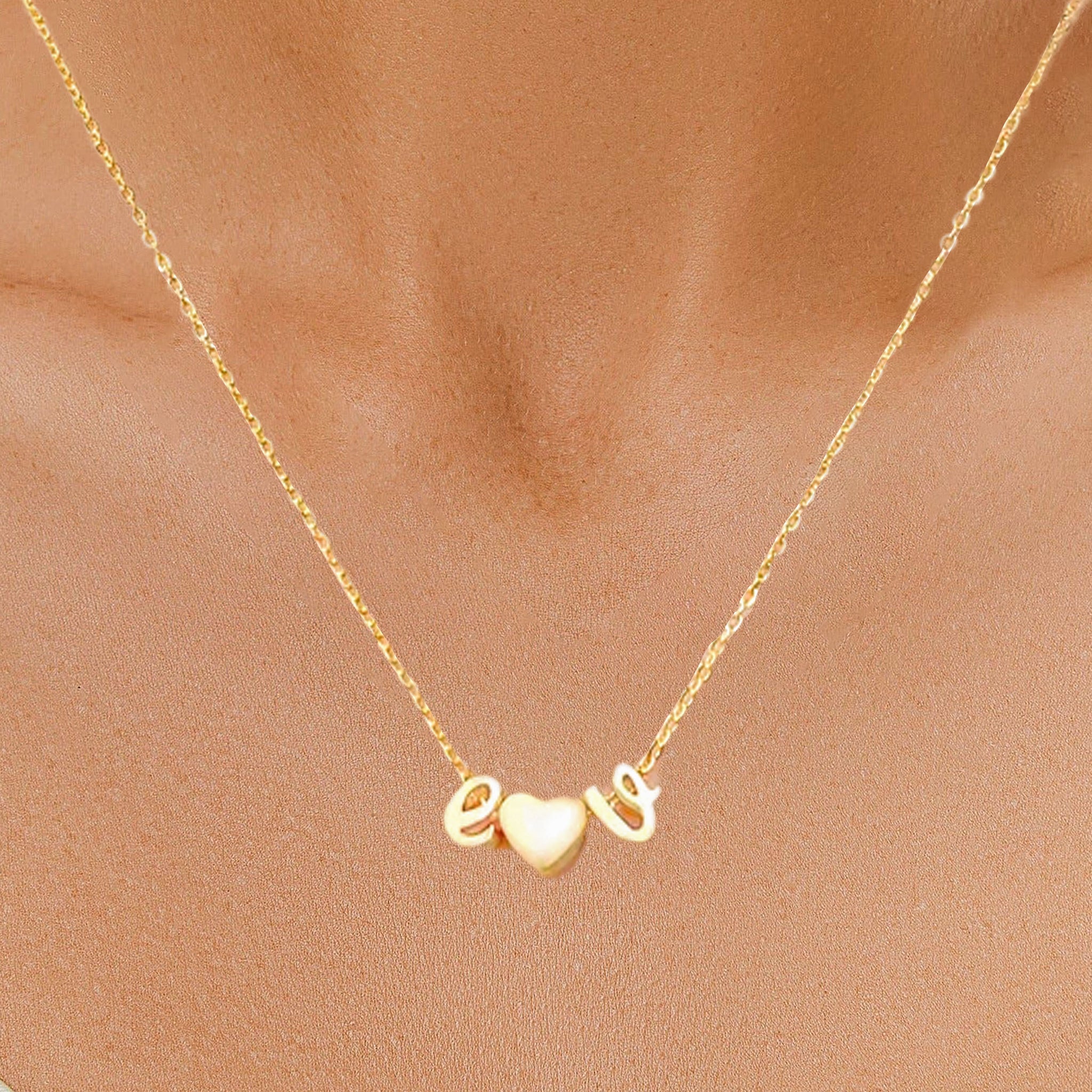 Tiny and Dainty Lowercase Initial Necklace