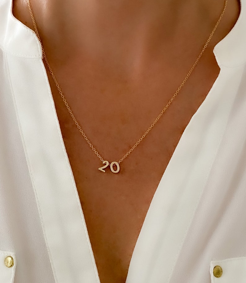 Dainty Number Necklace