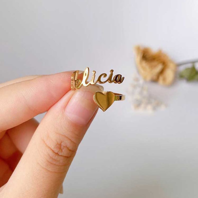 Personalized Dainty Name Ring