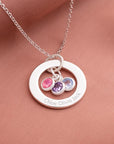 Eternal Ring Birthstone Family Necklace