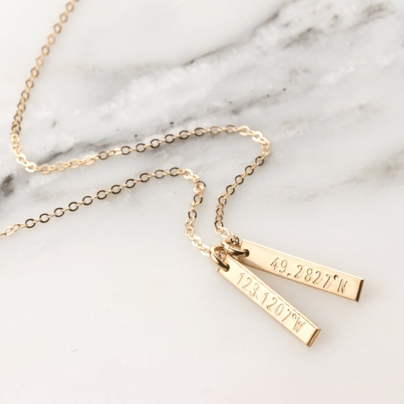 Tiny Personalized Bar Tag Necklace