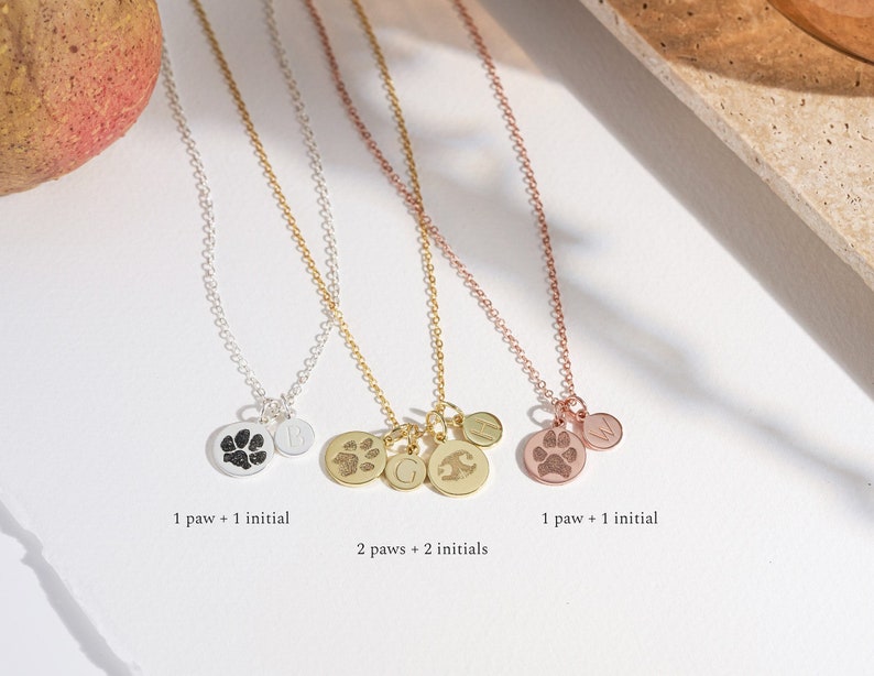 Best Selling Paw Print Initial Necklace