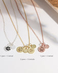 Best Selling Paw Print Initial Necklace