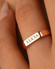 Engraved Custom Signet Ring