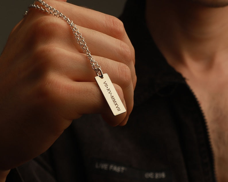 Custom Name Tag Pendant For Men