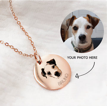Personalized Pet Portrait Charm Necklace